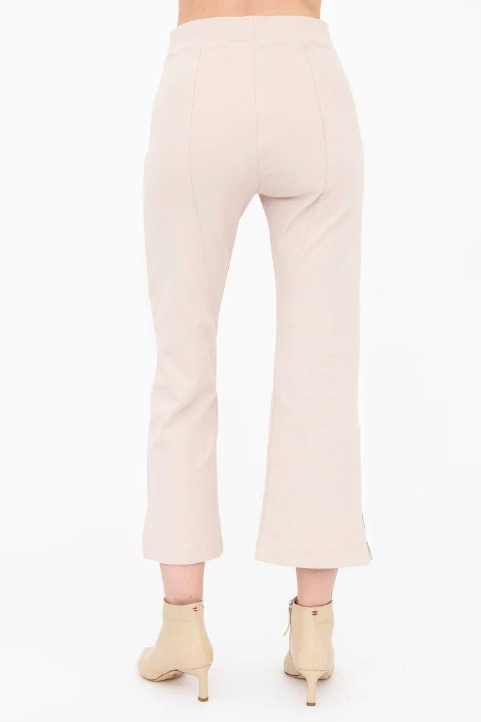 Bobbi Contrast Stripe Cropped Pant - Nude by Elaine Kim — view 4