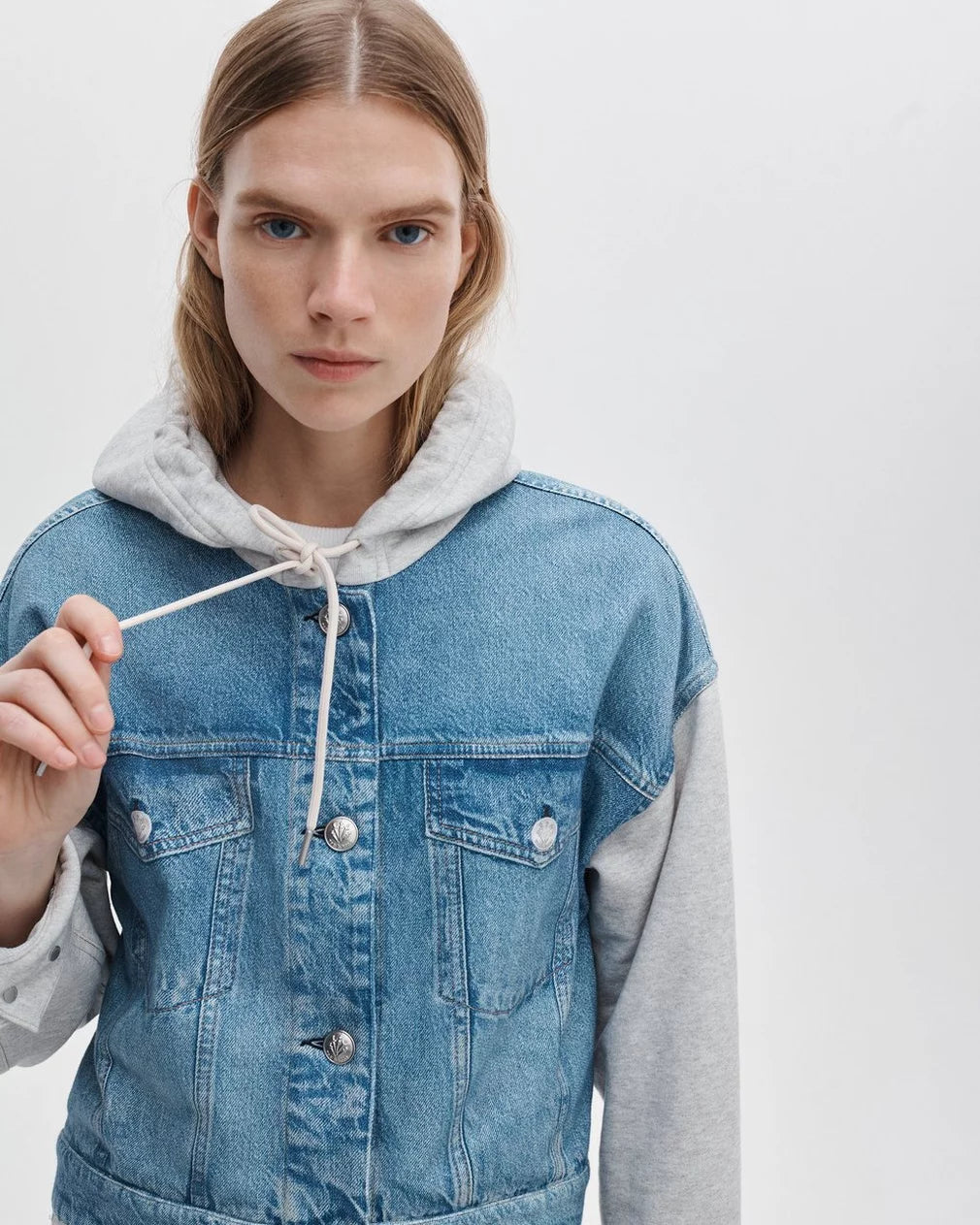 rb Miramar Combo Hooded Trucker Jacket - Sport Combo by Rag & Bone — alternate view