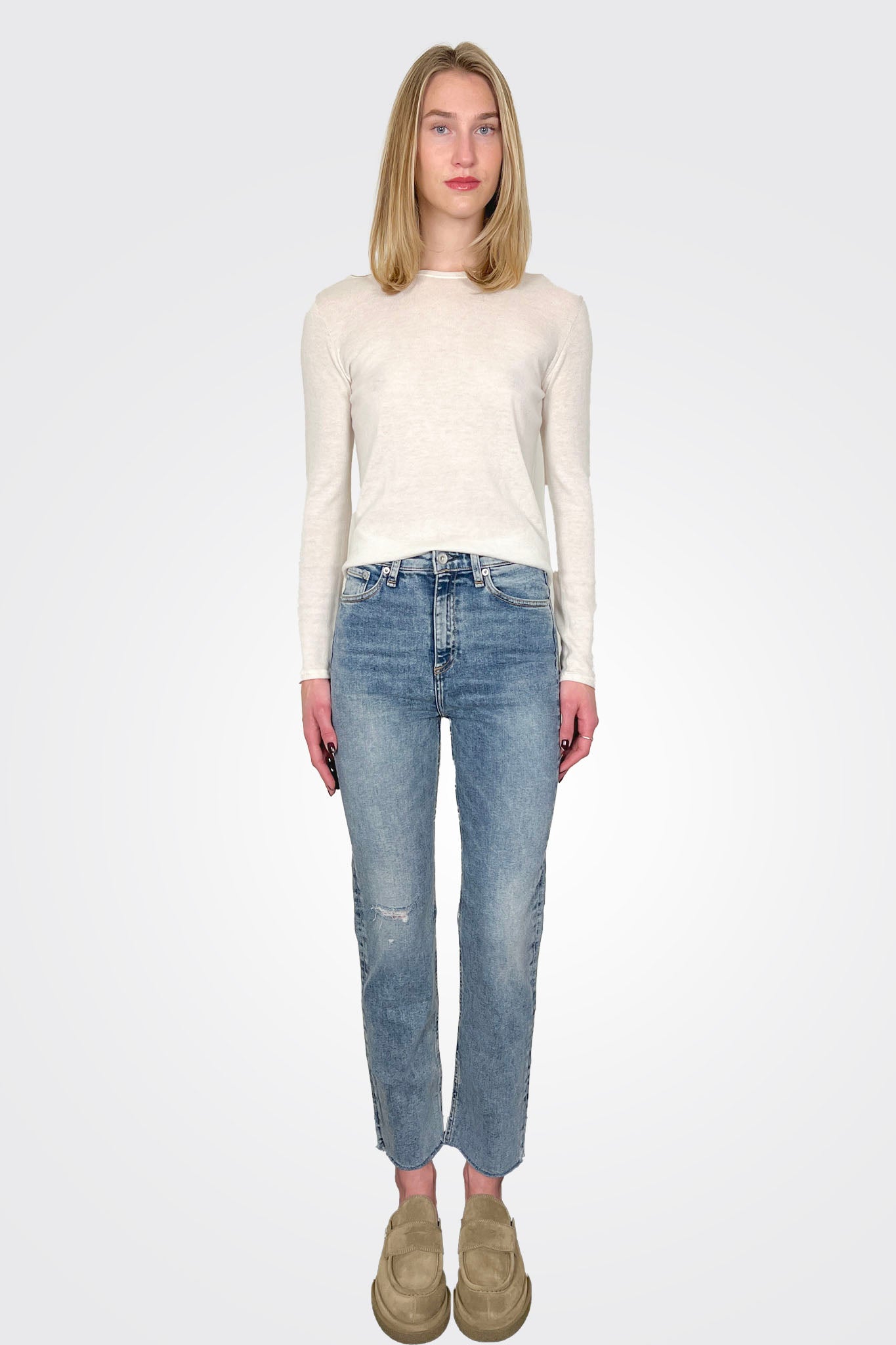 Clare High Rise Ankle Cigarette - Arctic by Rag & Bone | 25 South Boutiques