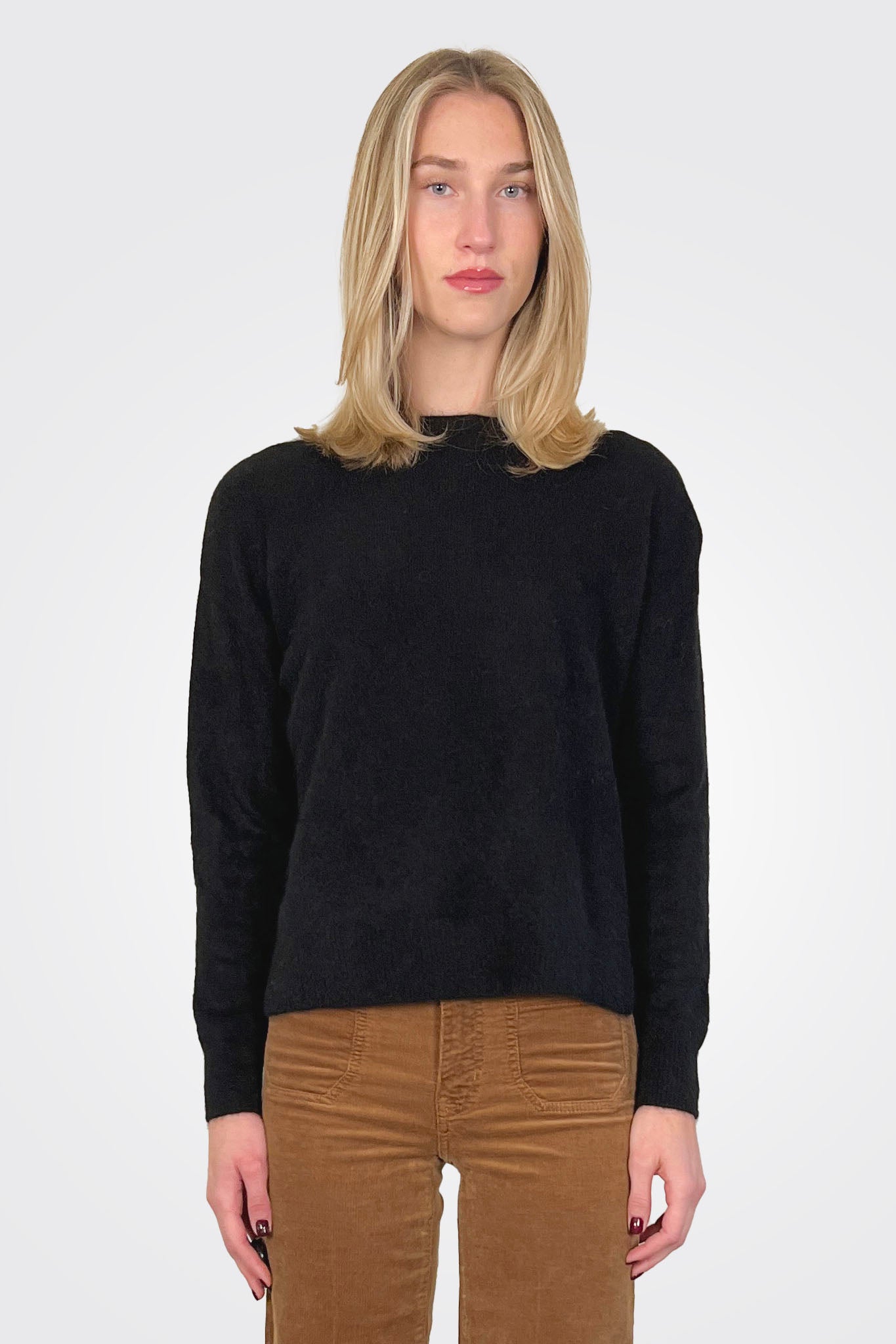 Ultra Soft Long Sleeve Crewneck - Noir by Majestic | 25 South Boutiques