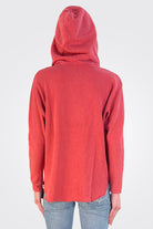 Georgia Zip Tunic Hoodie - Red Velvet by HelloNite — view 3