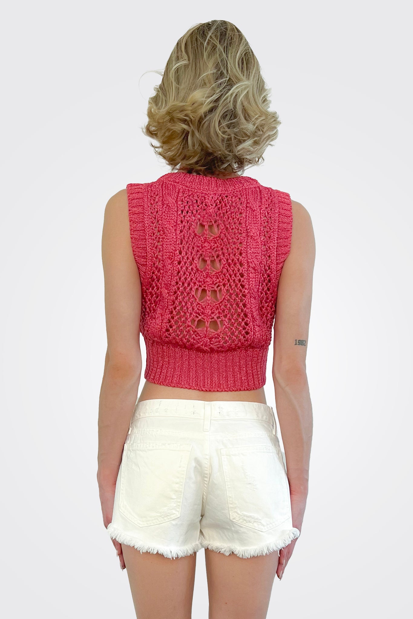 Capritta Knitted Top - Red by Mes Demoiselles — alternate view