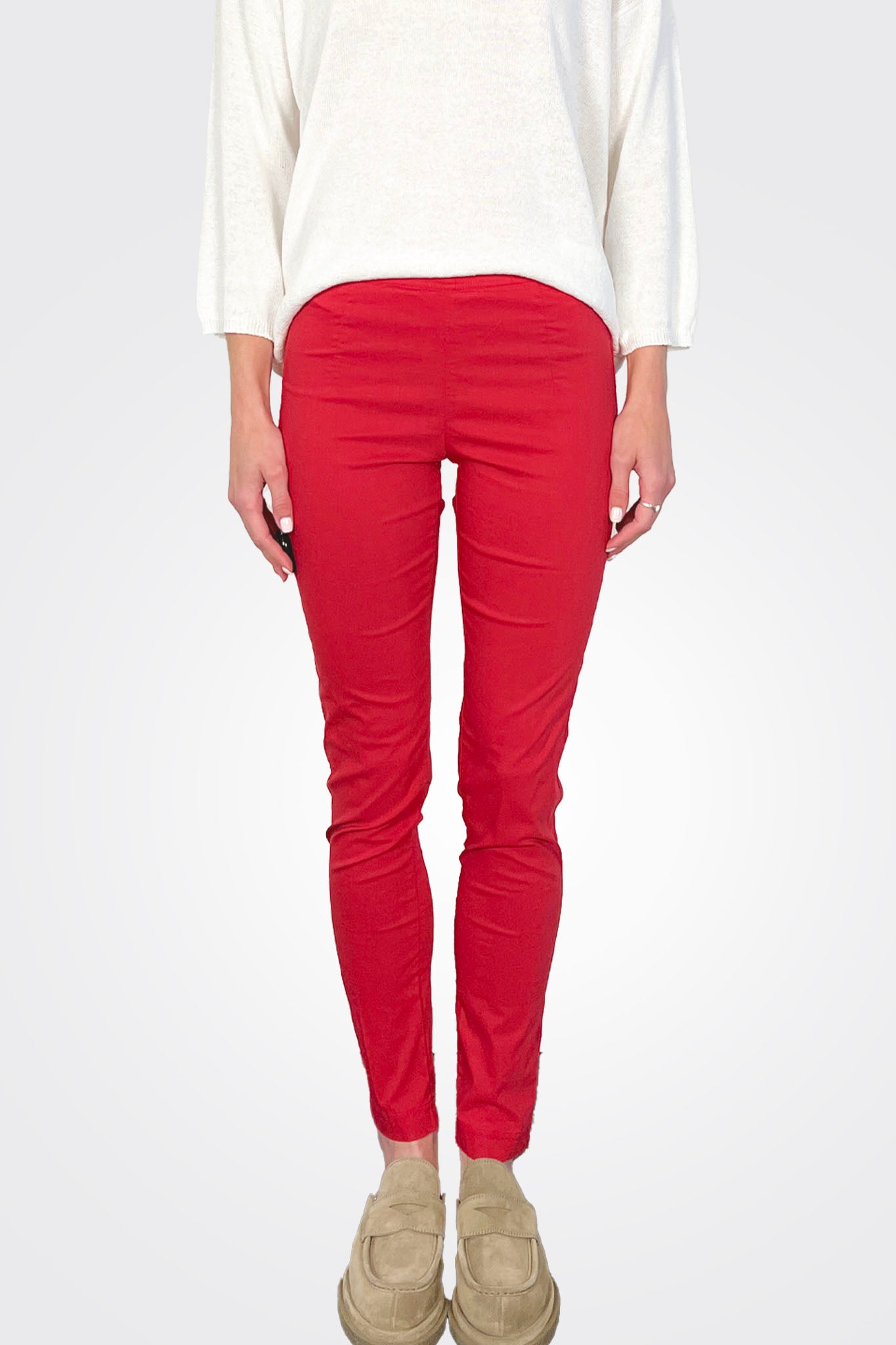 Slim Fit Trousers - Red by Rundholz — alternate view