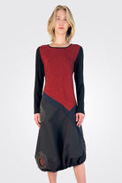 Long Sleeve Dress - Red by Mara Gibbucci — view 3