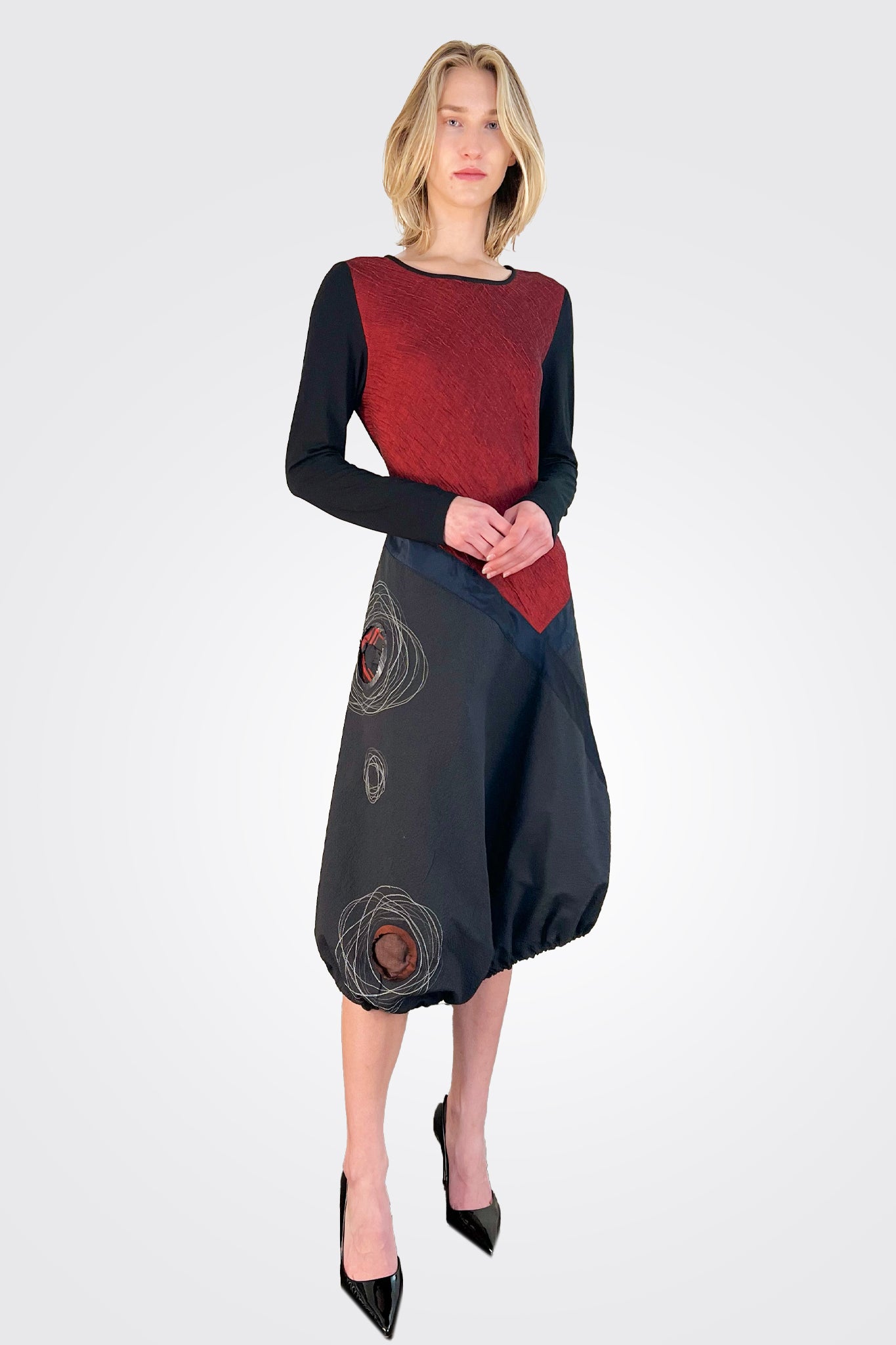 Long Sleeve Dress - Red by Mara Gibbucci | 25 South Boutiques