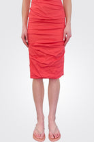 Cotton Metal Sandy Skirt - Coral by Nicole Miller — alternate view