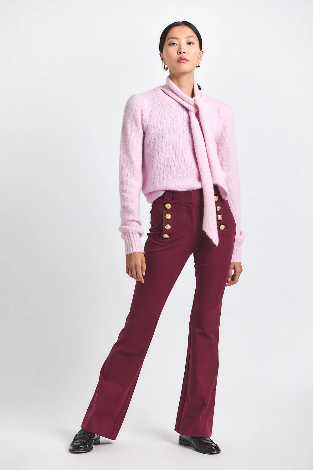 Robertson Flare Trousers - Bordeaux by Derek Lam | 25 South Boutiques