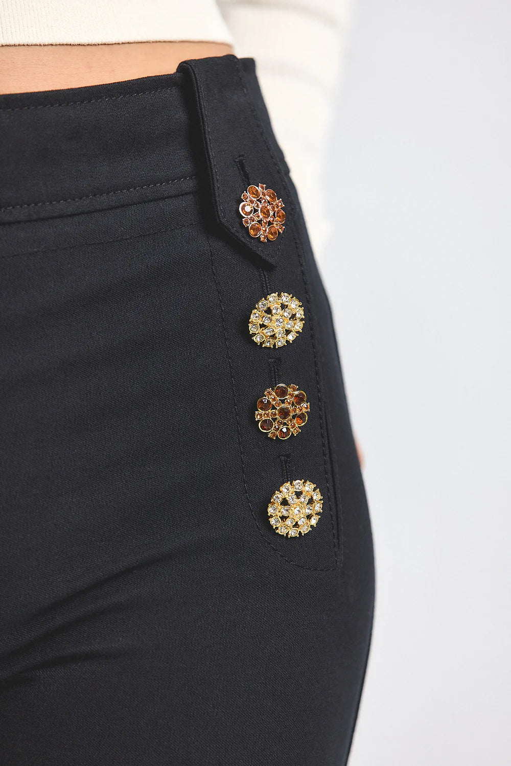 Robertson Stretch Twill Trouser - Black by Derek Lam — alternate view