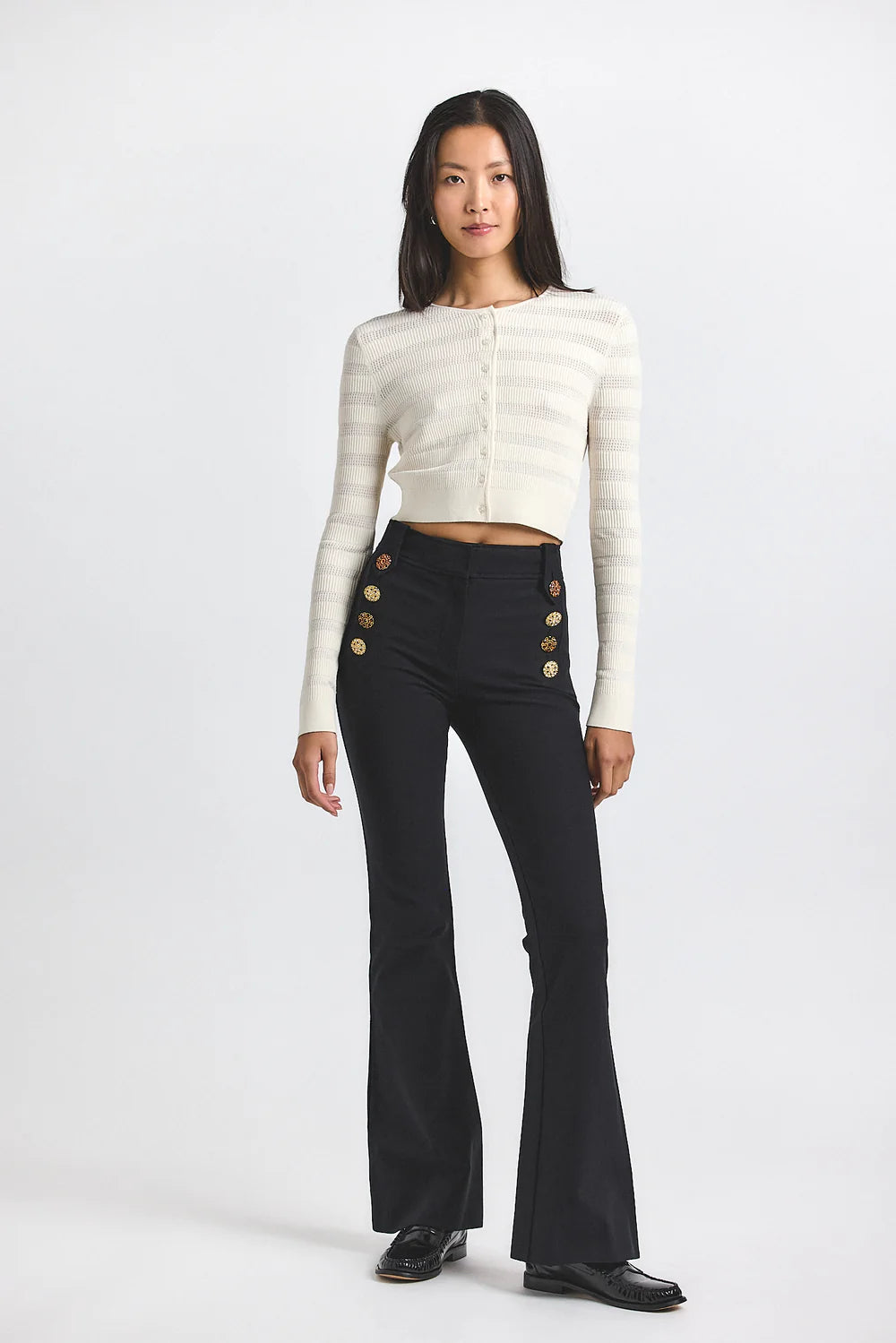 Robertson Stretch Twill Trouser - Black by Derek Lam | 25 South Boutiques