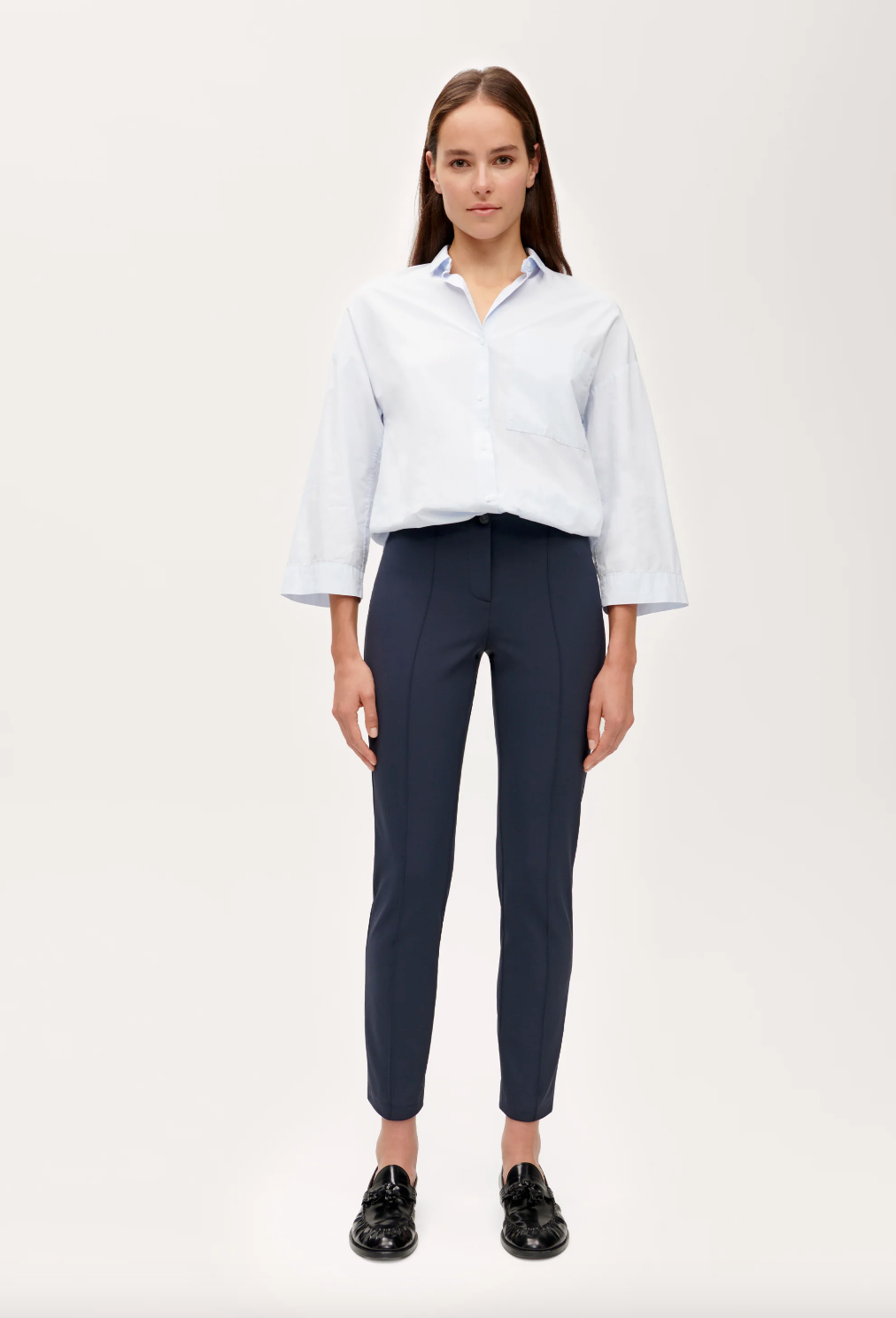 Ros Slim Fit - Marine Blue by Cambio — alternate view