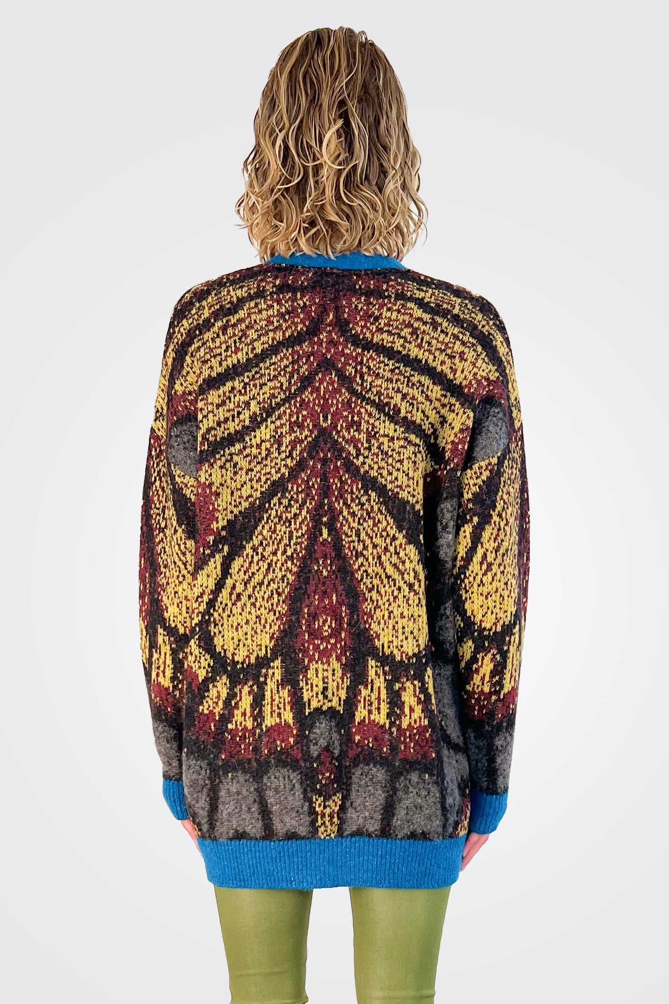 Tricot Knit Cardigan - Royal by Pierre Louise Mascia — alternate view