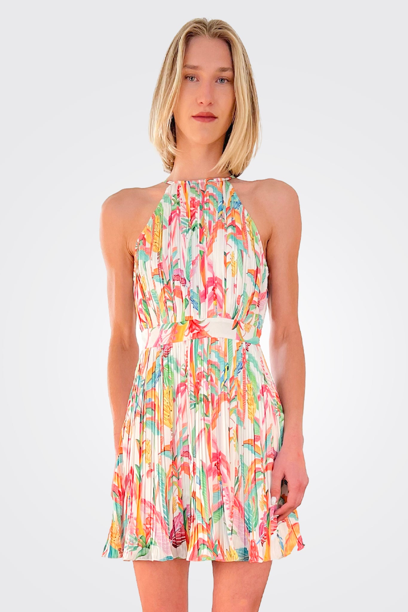 Rio Sleeveless Short Dress - Tropical by Rococo Sand — alternate view