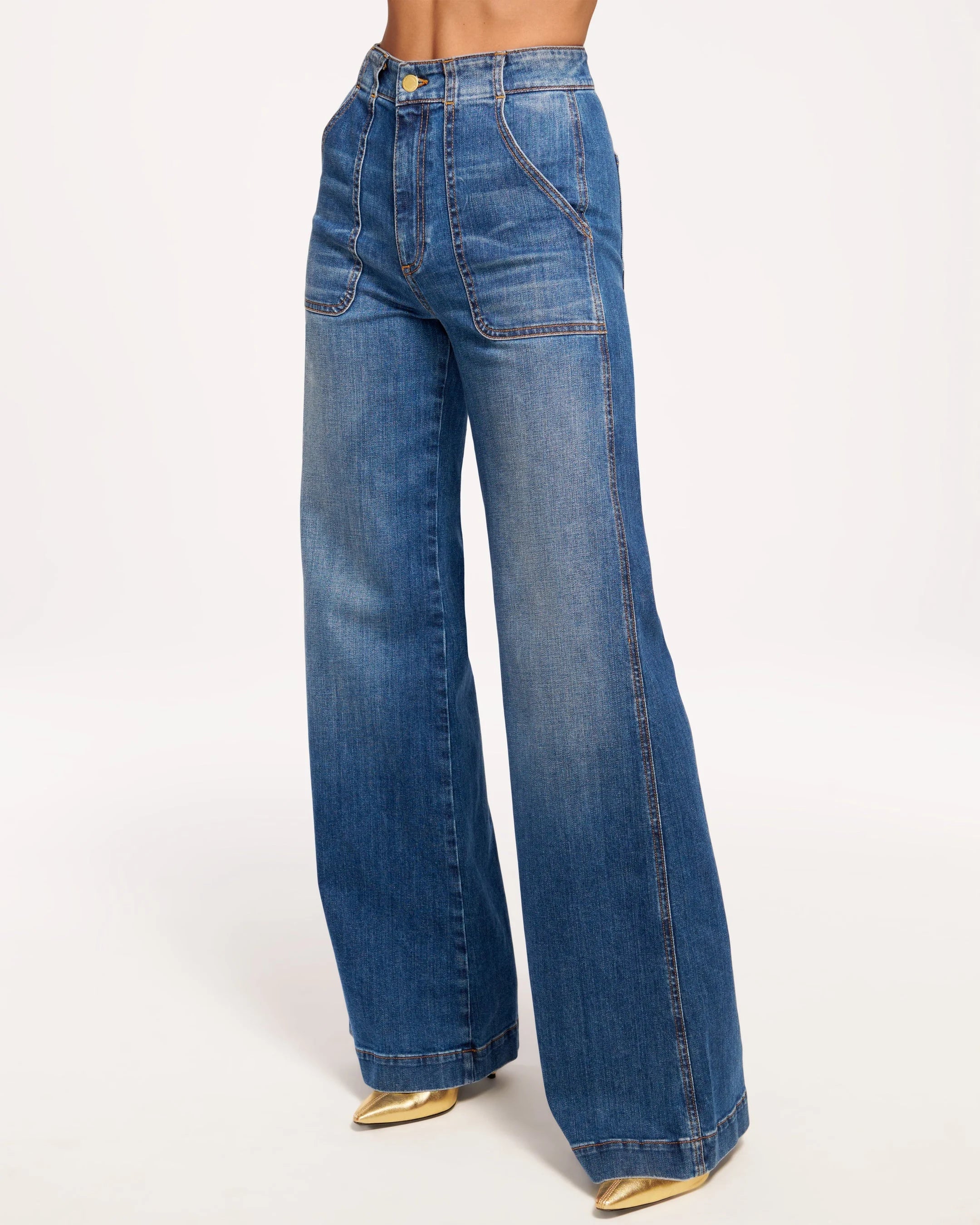 Theodora Wide Leg Jean - Medium Wash by Ramy Brook — alternate view
