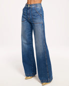 Theodora Wide Leg Jean - Medium Wash by Ramy Brook — alternate view