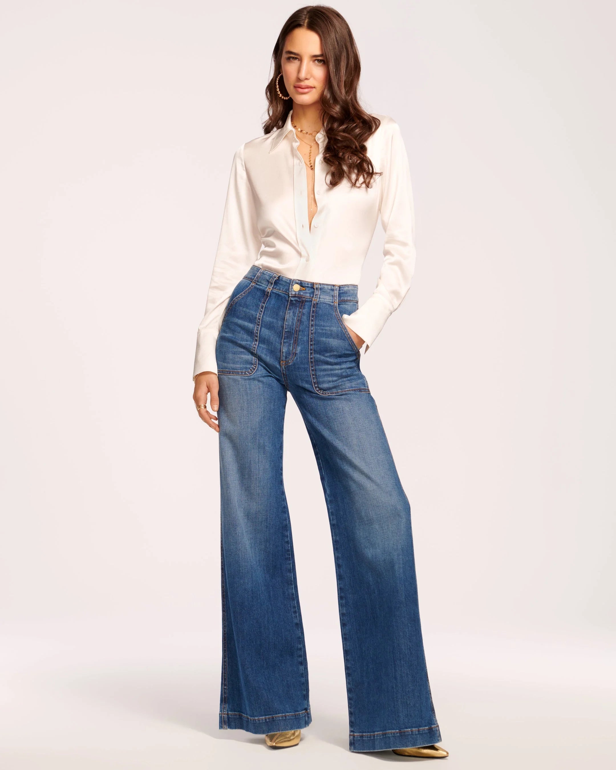 Theodora Wide Leg Jean - Medium Wash by Ramy Brook | 25 South Boutiques