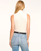 Jasmin Rib Knit Tank Top - Ivory by Ramy Brook — view 3