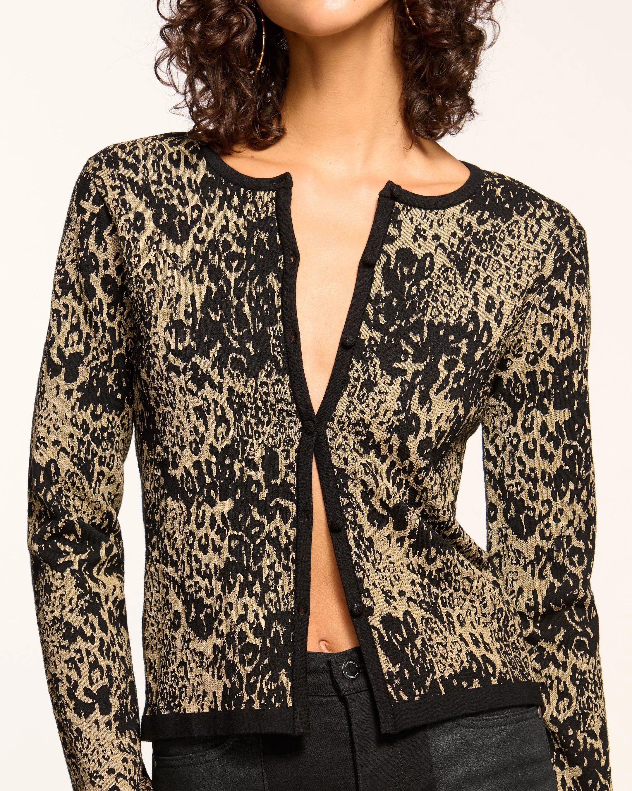 Tricia Cardigan Sweater - Black Gold by Ramy Brook — alternate view