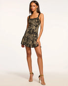 Lidia Knit Sleeveless Mini Dress - Black Gold by Ramy Brook | 25 South Boutiques