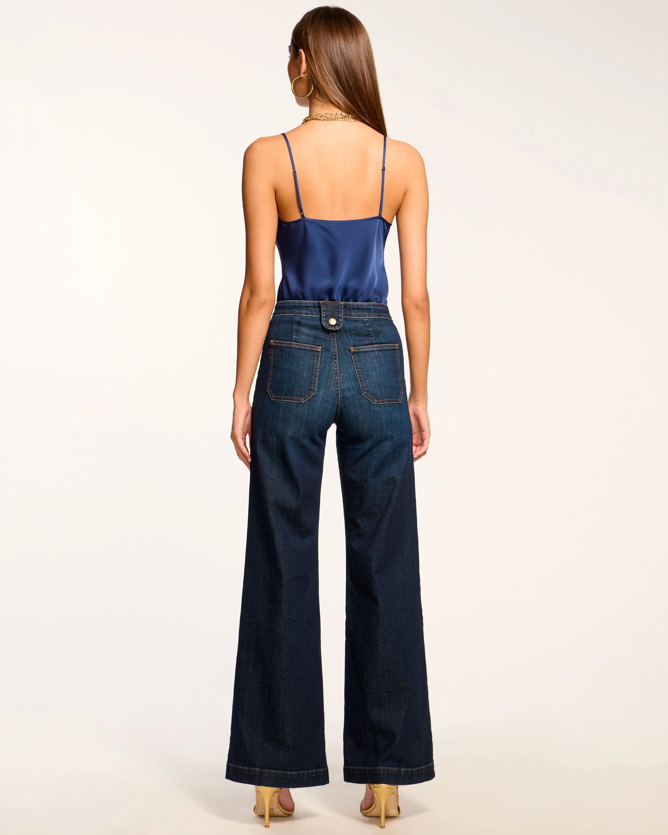 Theodora Wide Leg Jean - Dark Rinse by Ramy Brook — view 4