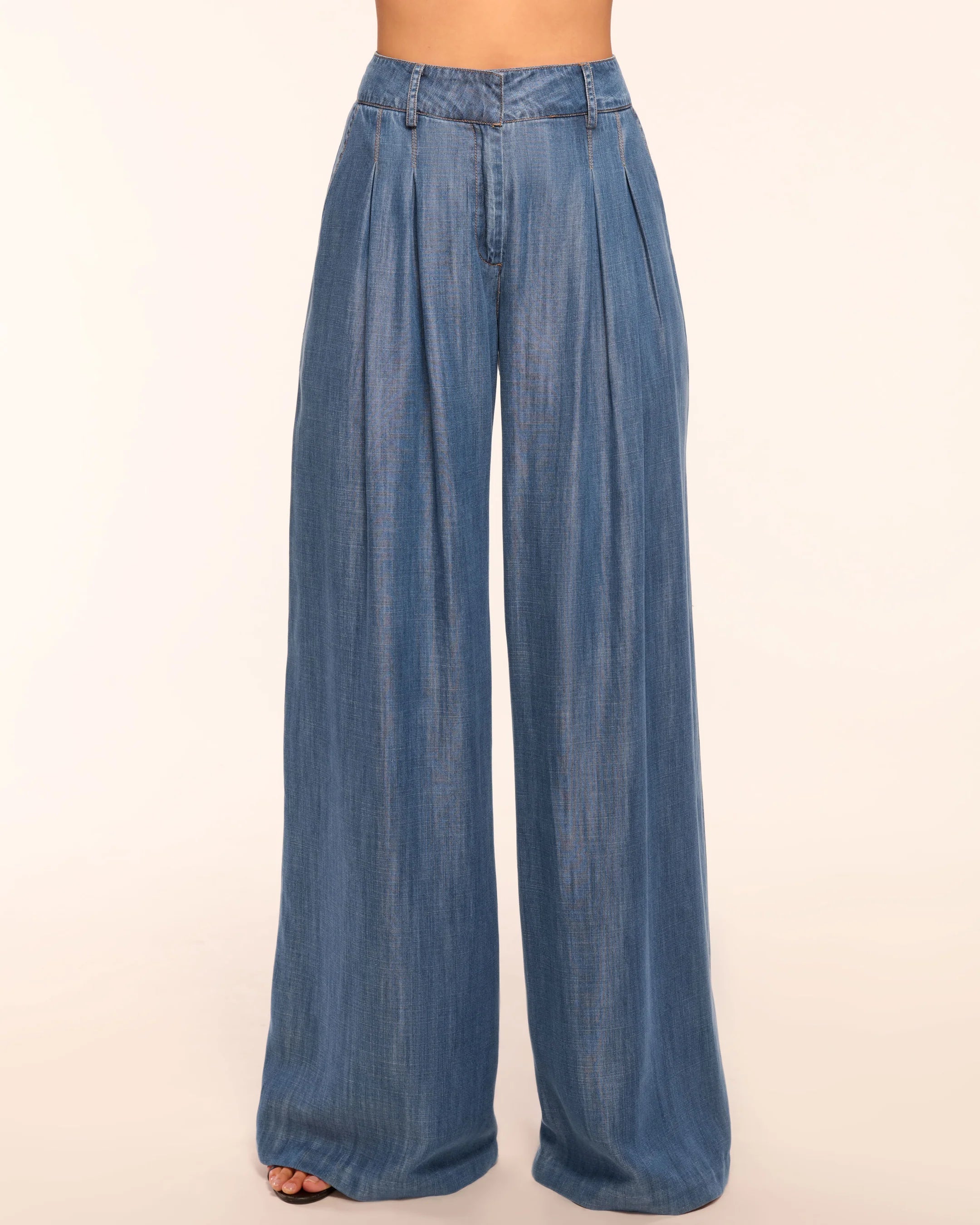 Oscar Pleated Pant - Chambray by Ramy Brook — alternate view
