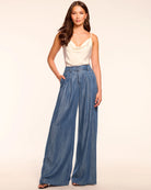 Oscar Pleated Pant - Chambray by Ramy Brook | 25 South Boutiques