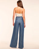 Oscar Pleated Pant - Chambray by Ramy Brook — view 4