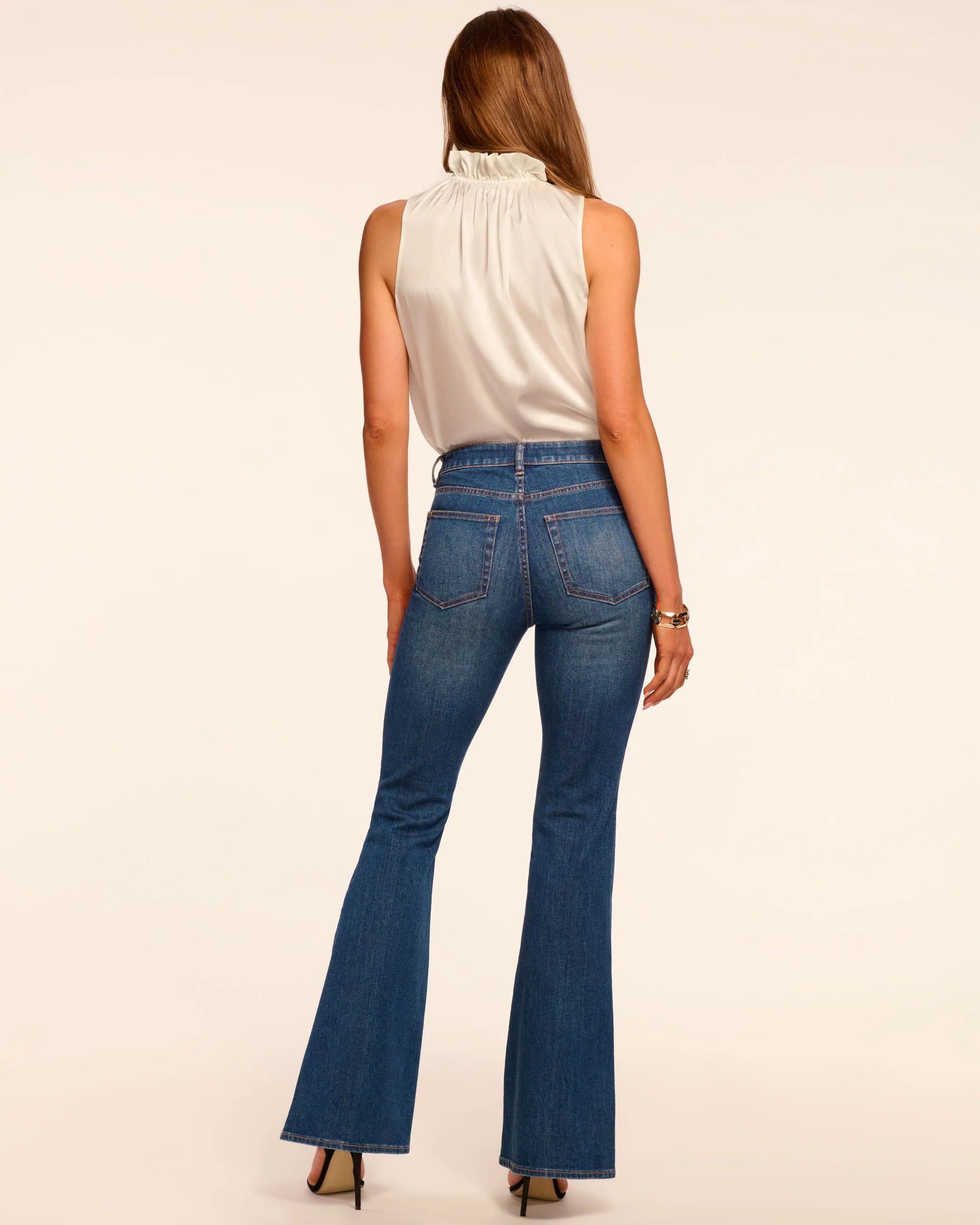 Helena 5-Pocket Flare Jean - Medium Wash by Ramy Brook — view 4