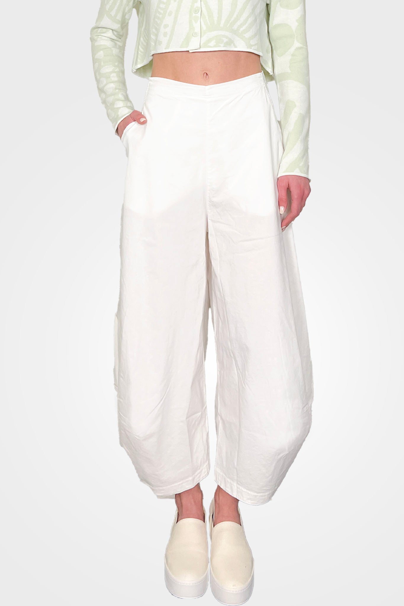 Balloon Leg Trouser - Off White by Rundholz — alternate view