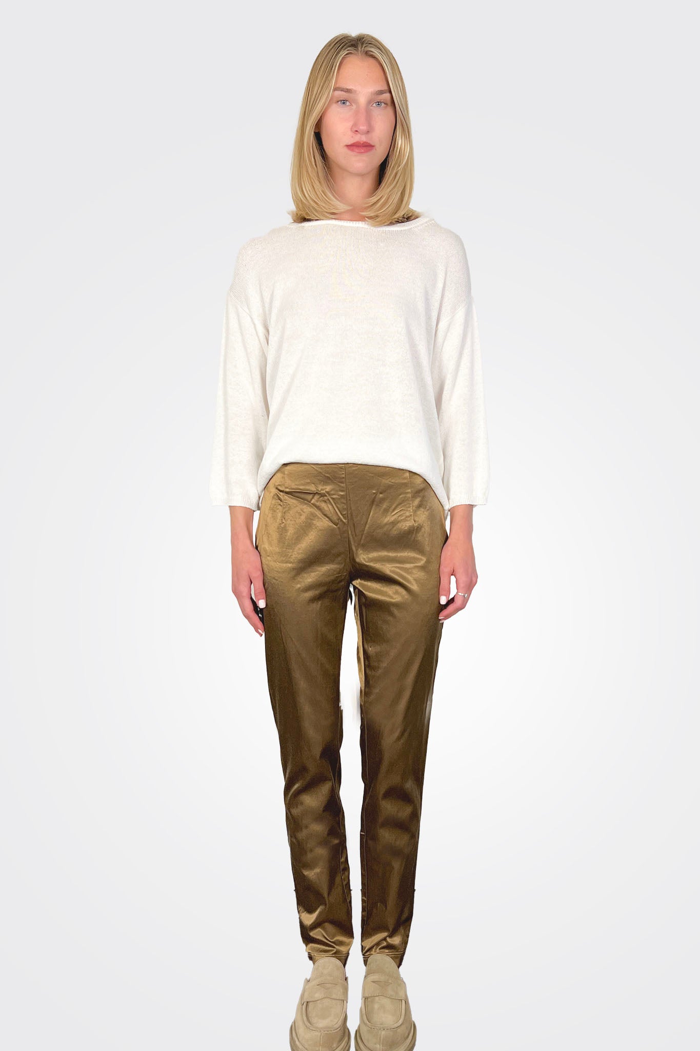 Satin Trousers - Bronze by Rundholz | 25 South Boutiques