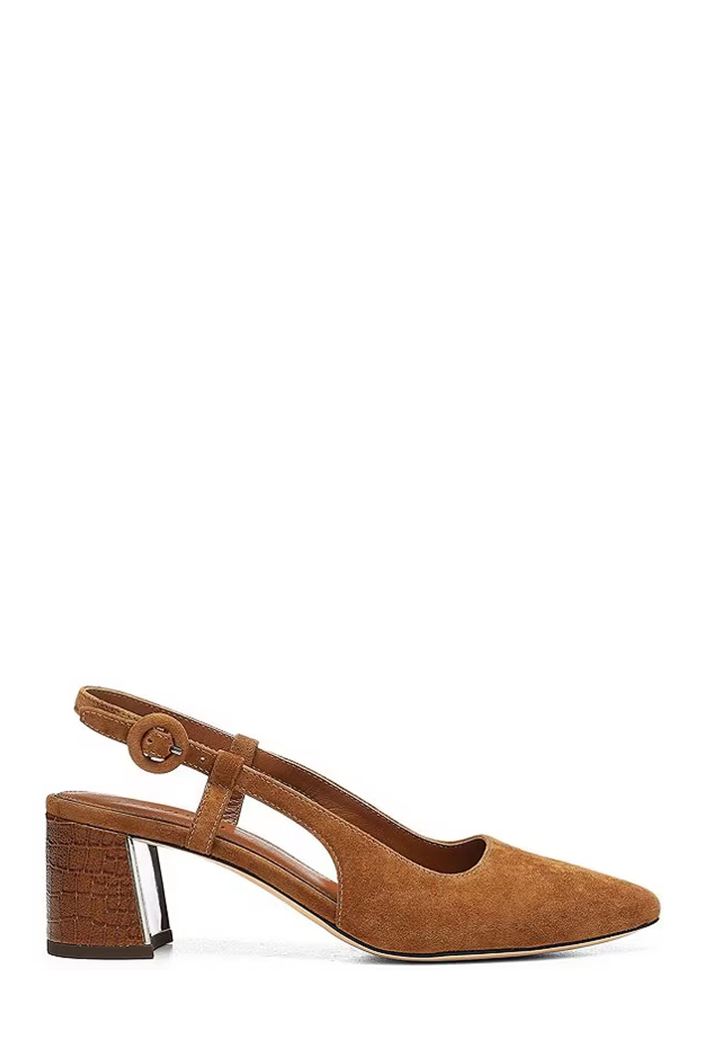 Song Croc Heel - Saddle Suede by Donald Pliner | 25 South Boutiques