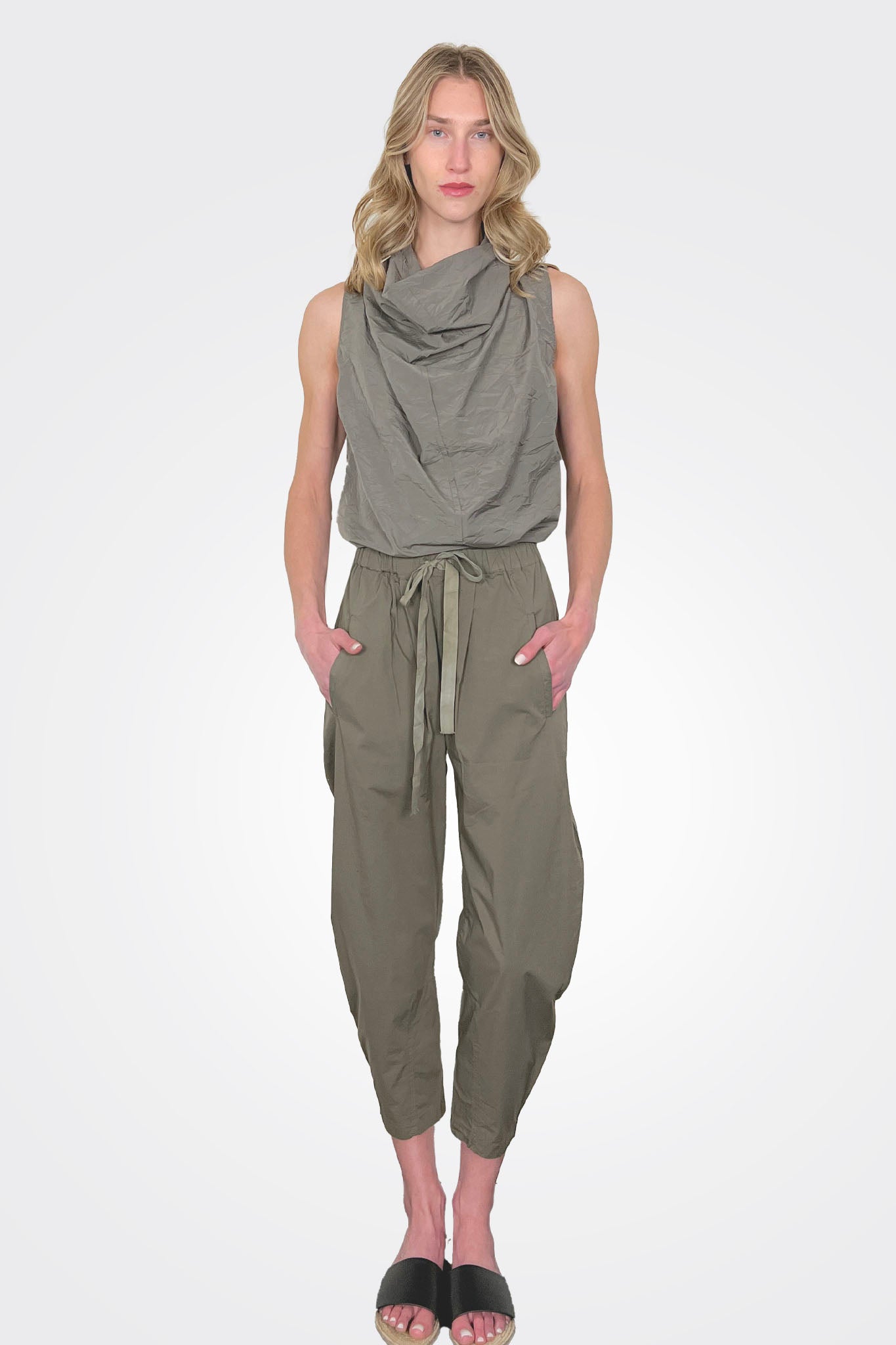 Basic Cotton Easy Pants - Safari by Kristensen | 25 South Boutiques
