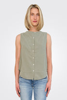 Gauze Button Down - Sage by Dylan — alternate view