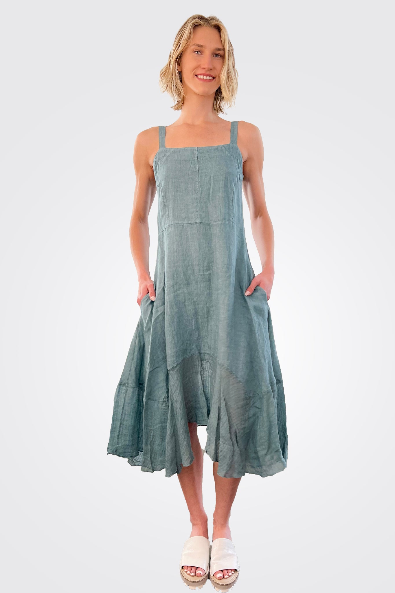 Square Neckline Dress - Salvini by Inizio — alternate view