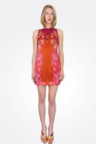 Alba Silk Dress - Piazza Print by Saloni — view 3