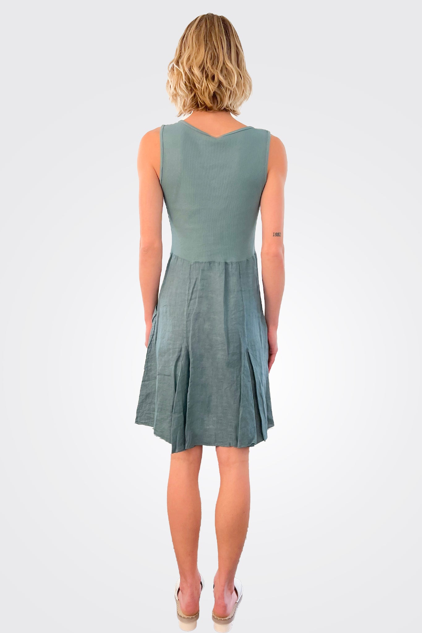 V Neck Short Dress - Salvini by Inizio — view 3