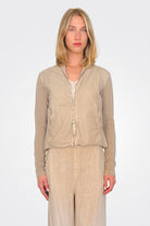 Slim Fit Zipped Short Jacket - Sand by Transit Par-Such | 25 South Boutiques