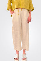 Linen Elastic Waist Trousers - Sand by Transit Par-Such — alternate view