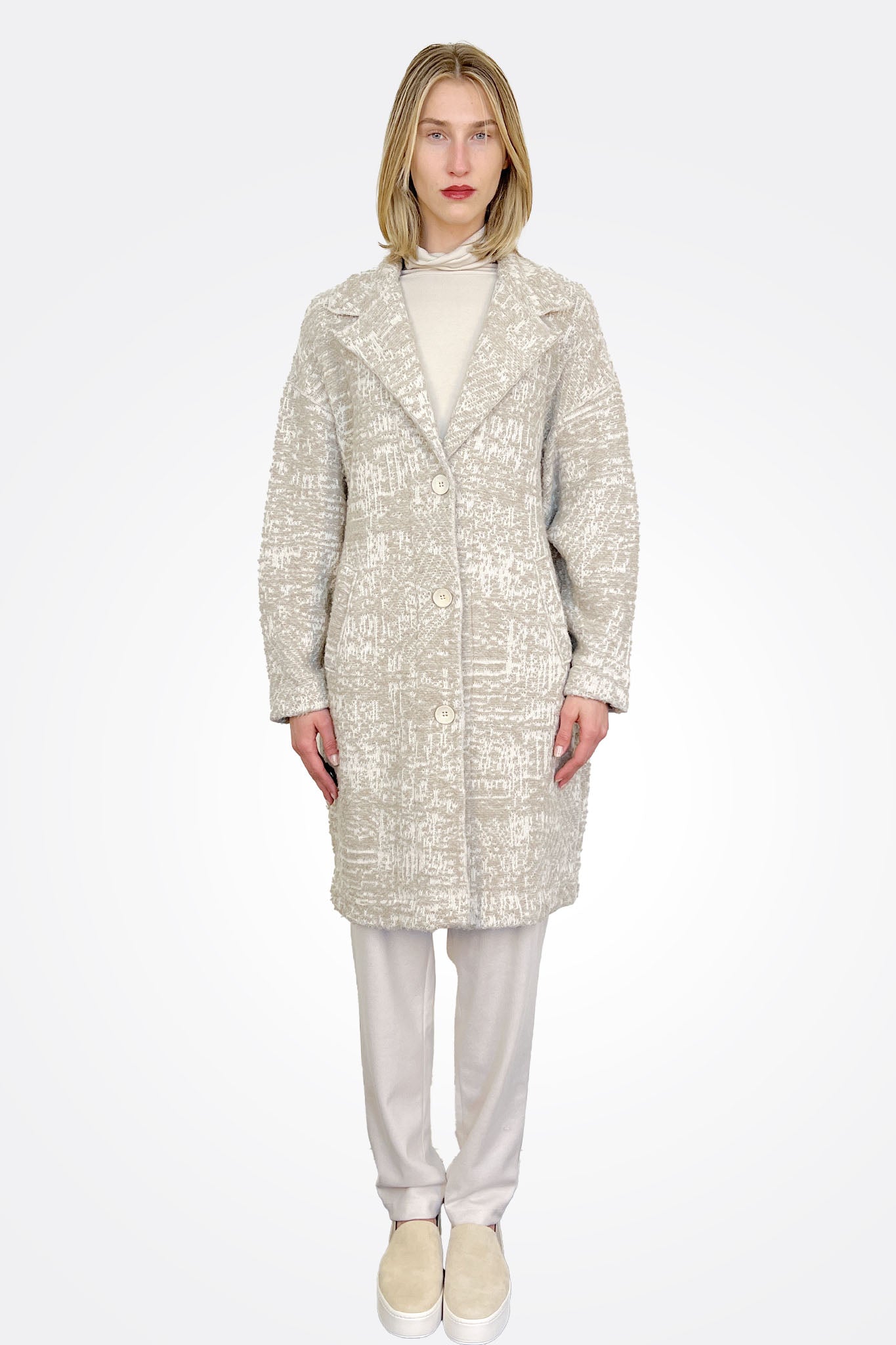 Pattern Mid Coat - Sand by Transit Par-Such — alternate view