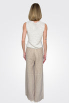 Wide Leg Linen Trousers - Sand by Transit Par-Such — view 3
