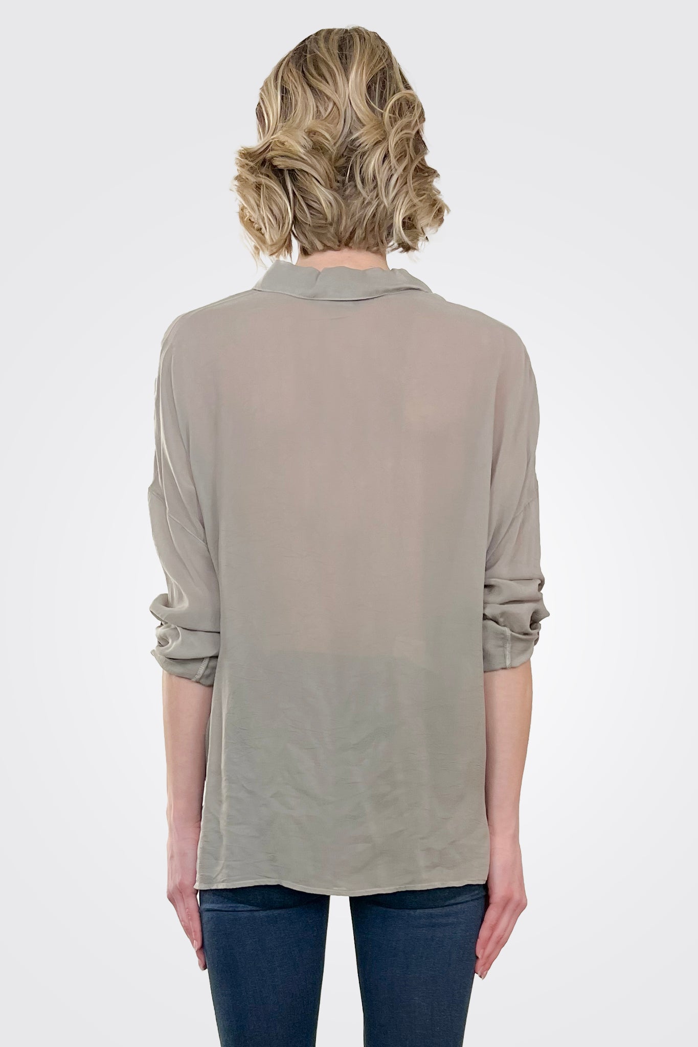 Cargo Pocket Tie Front Top - Sand by Maven West — alternate view
