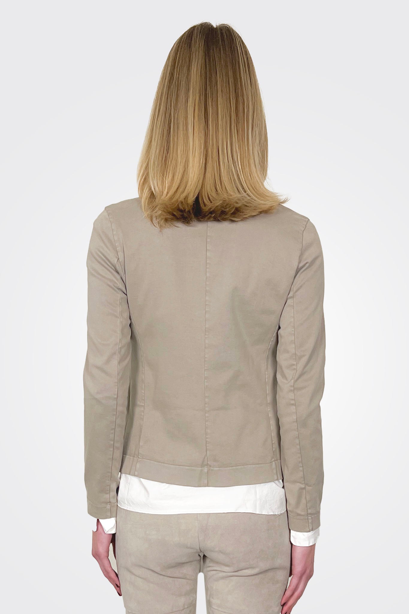 Mandarin Collar Jacket - Sand by Transit Par-Such — view 3