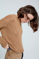 Hand Knitted Pullover - Original Sand by Umit Unal — alternate view
