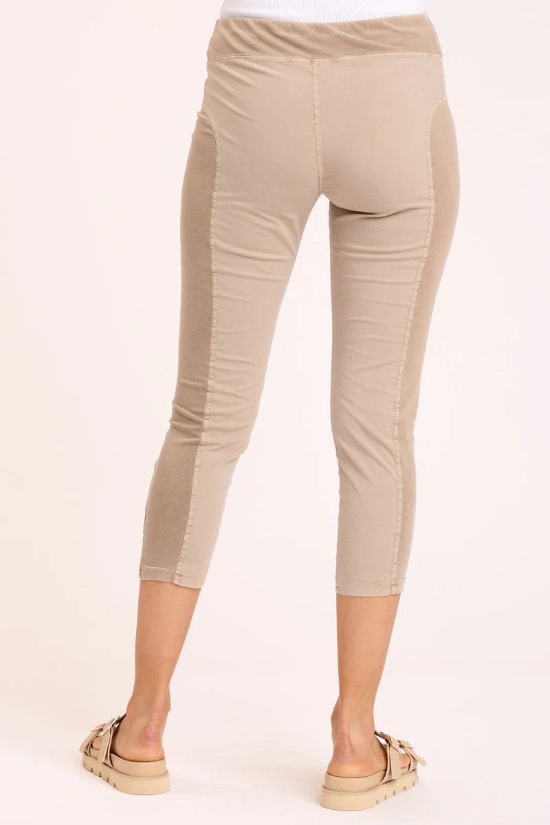 Jetter Crop Legging - Sandalwood Pigment by XCVI — view 3