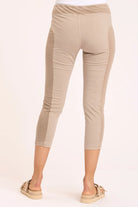 Jetter Crop Legging - Sandalwood Pigment by XCVI — view 3