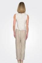 Linen Straight Leg Tapered Trousers - Sand by Transit Par-Such — alternate view