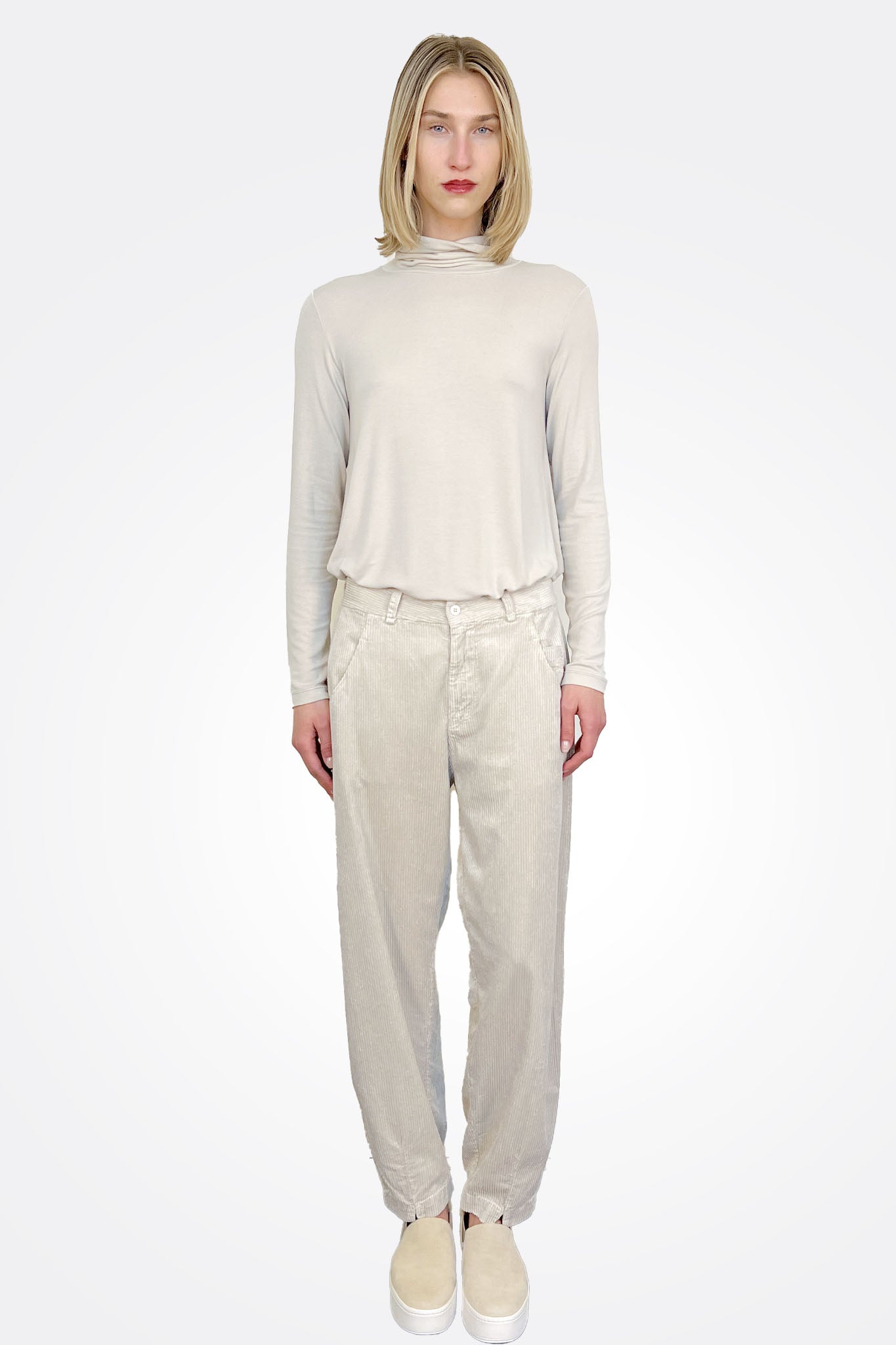 Comfort Fit Corduroy Trousers - Sand by Transit Par-Such | 25 South Boutiques