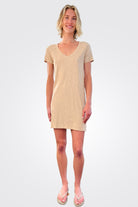 T Shirt Dress - Sand by Bobi | 25 South Boutiques