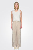 Wide Leg Linen Trousers - Sand by Transit Par-Such | 25 South Boutiques