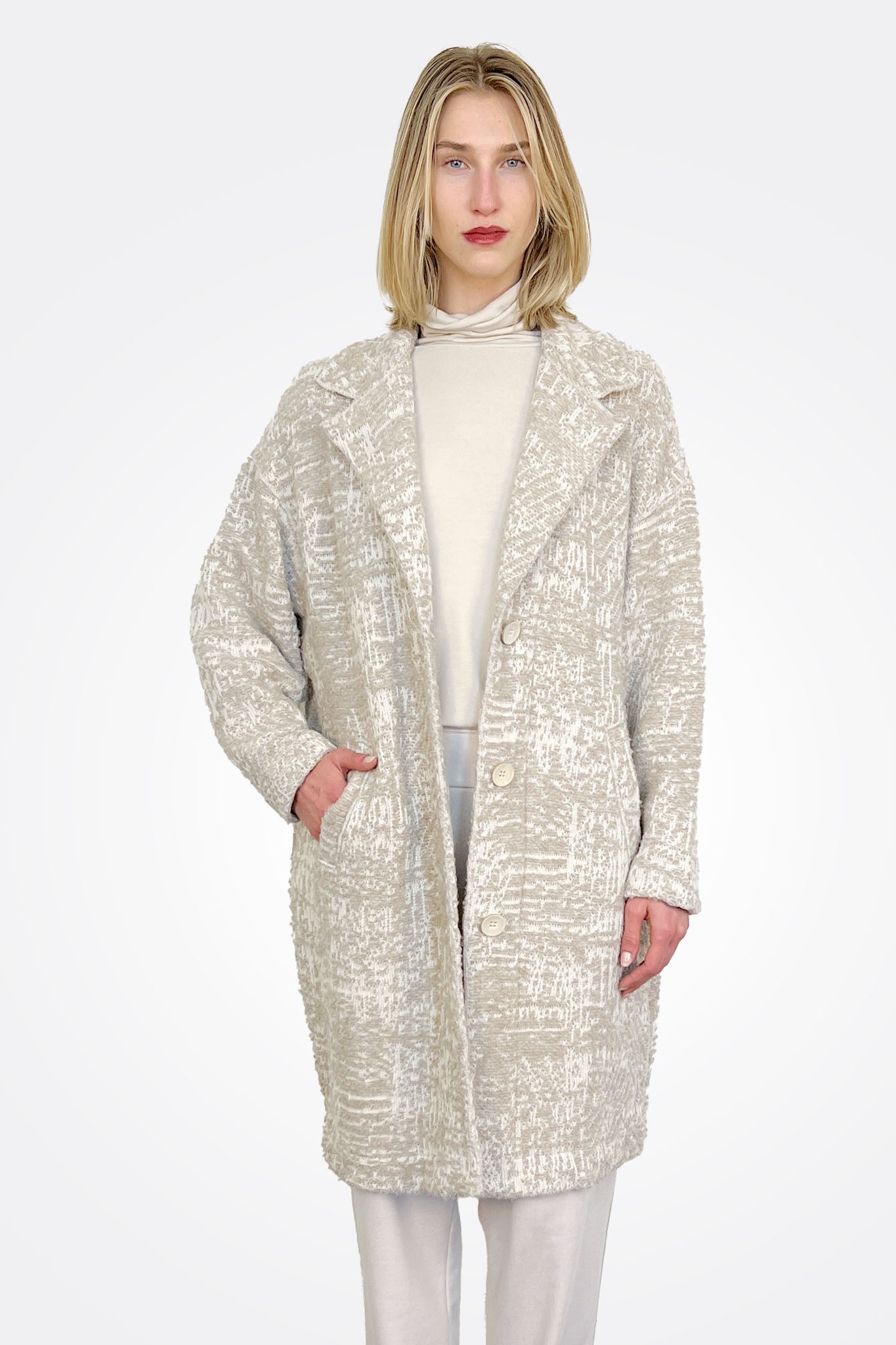 Pattern Mid Coat - Sand by Transit Par-Such | 25 South Boutiques