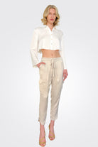 Satin Pocket Allyn Pant - Sands by Ramy Brook | 25 South Boutiques